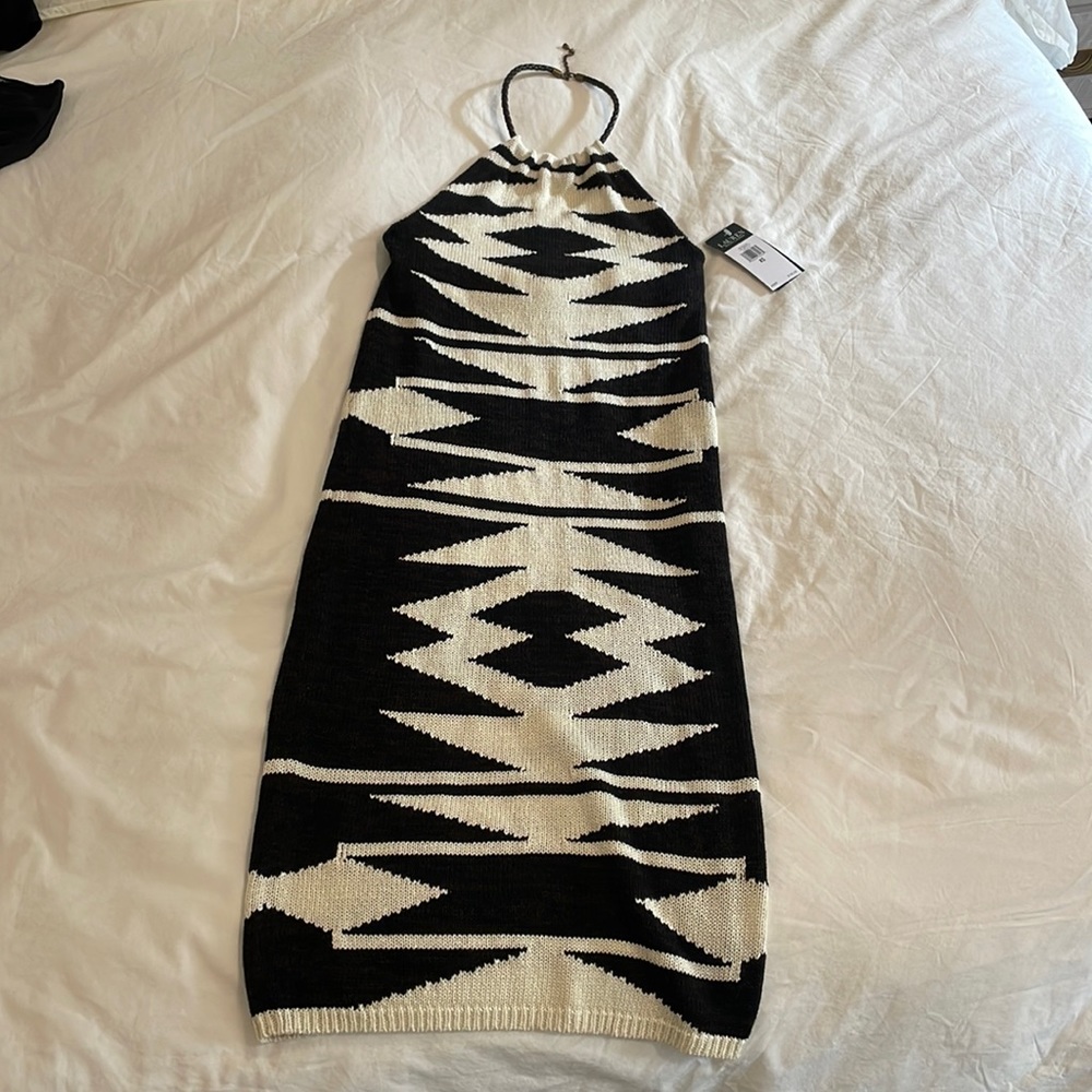 Ralph Lauren Sweater Dress with halter-neck choker detail